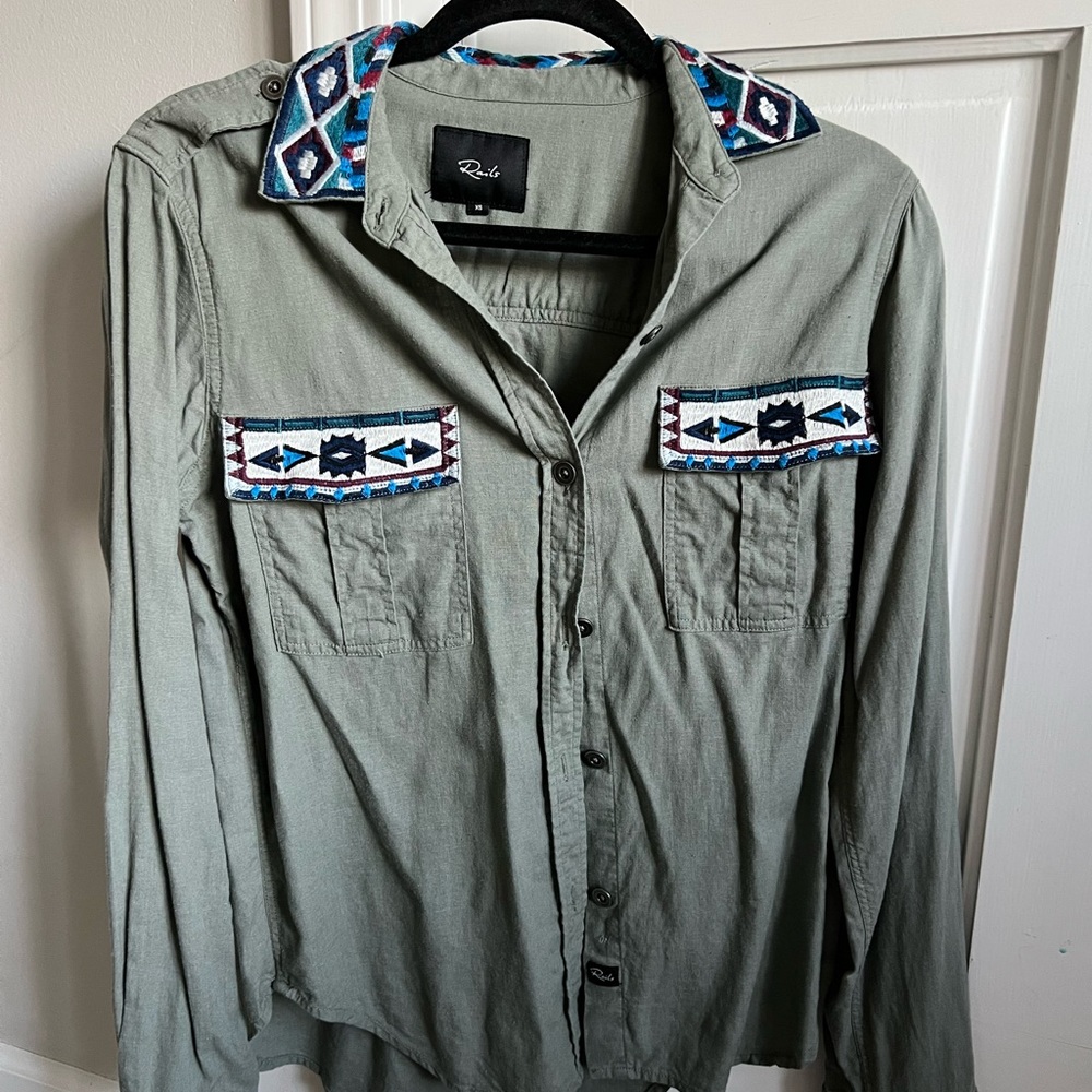 Rails Size Xs Button Down Shirt - image 1